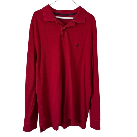 Nautica Men's Long Sleeve Polo Shirt - Picture 1 of 3